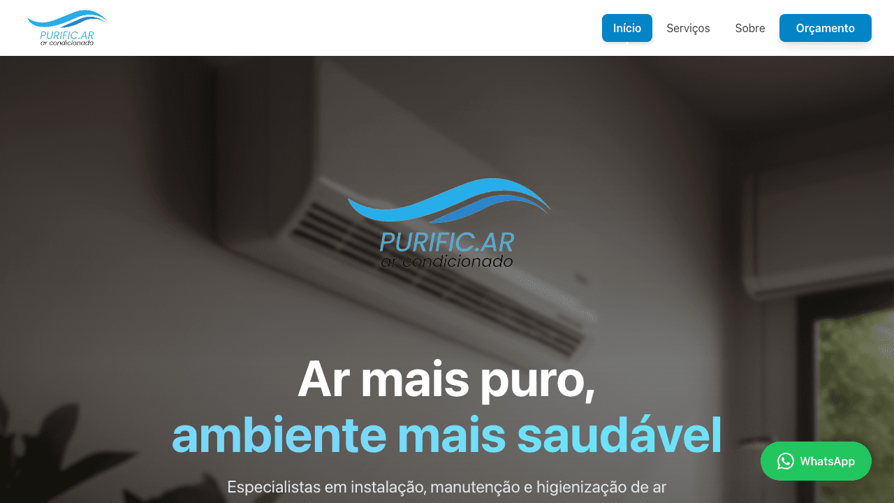 Screenshot do projeto Purific.Ar